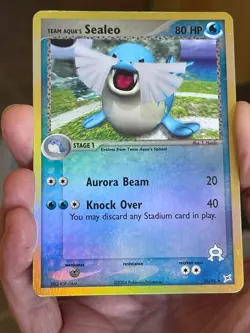 POKEMON TEAM AQUA SEALEO 31/95 REVERSE HOLO NM TEAM MAGMA VS TEAM AQUA NM CARD - Image 1