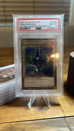 YuGiOh! Dark Magician - RA03-EN080 - Quarter Century Secret Rare - PSA 10 - Image 1