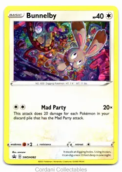 Bunnelby SWSH082 - SWSH Black Star Promo - Pokemon Card - Near Mint - Image 1
