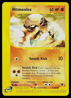 Pokemon Card - Hitmonlee Expedition Base Set 81/165 Uncommon - Image 1