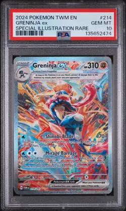PSA 10 GRENINJA ex 214/167 | Twilight Masquerade SIR Graded Pokemon Card HK - Image 1