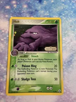 Muk 11/92 EX Legend Maker Stamped Holo Rare NM Pokemon Card - Image 1