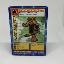 BO-03 Leomon Digimon Card Digi-Battle Series 1 1999 Bandai NM - Image 1