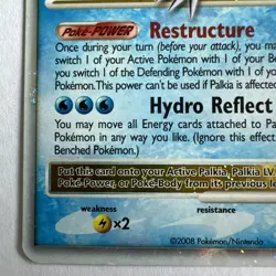 Pokemon Palkia LV.X TCG Promo Card 2008 DP18 - HOLO - Image 4