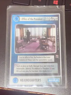 Star Trek CCG 1E Dominion OFFICE OF THE PRESIDENT Rare Card GLOBAL SHIPPING - Image 1