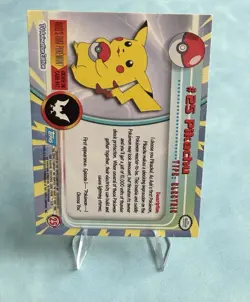 Pikachu #25 Topps Pokemon TV Animation Edition Series 1 1999 Vintage Card WOTC - Image 2