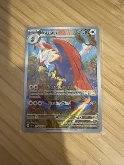Pokemon TCG Braviary Surging Sparks Illustration Rare Card 214/191 NM Condition - Image 1