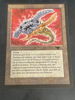 Tetravus Magic the Gathering Antiquities Card LP - Image 1
