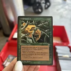 MTG Magic The Gathering Card Wild Growth Enchant Land Green Ice Age 1995 - Image 3