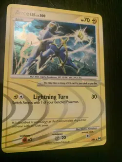 Arceus Lv. 100 AR6 Holo Rare 2009 Pokemon Card Electric Type Basic - Image 1