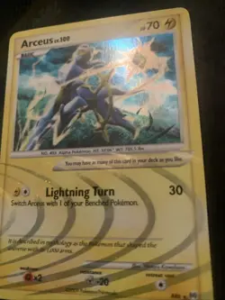 Arceus Lv. 100 AR6 Holo Rare 2009 Pokemon Card Electric Type Basic - Image 3