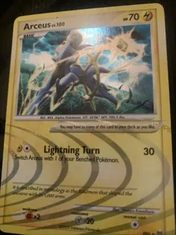 Arceus Lv. 100 AR6 Holo Rare 2009 Pokemon Card Electric Type Basic - Image 4