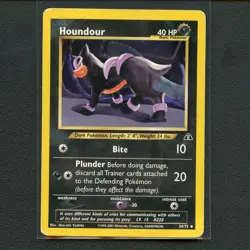 Pokemon TCG Houndour 39/75 WotC Neo Discovery Regular Uncommon Card EN-HP 2001 - Image 1