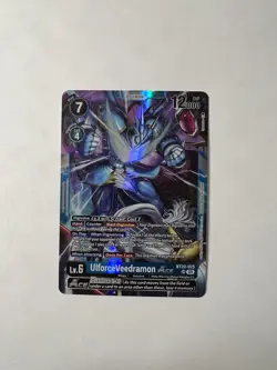 UlforceVeedramon ACE BT22-025 SR Cyber Eden Digimon Card Game - Image 1
