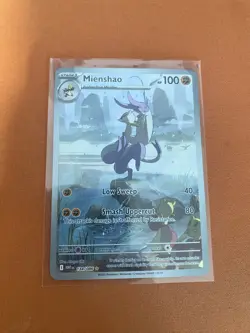 Mienshao Pokemon Card Paradox Rift 200/182 Holo Illustration Rare TCG - Image 1