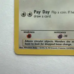 Wizards Pokemon TCG Meowth Jungle No.56/64 Common 1st Edition Regular HP50 1999 - Image 2