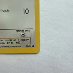 Wizards Pokemon TCG Meowth Jungle No.56/64 Common 1st Edition Regular HP50 1999 - Image 3