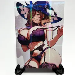 Genshin Impact Lisa Sexy Hot Anime Waifu Girl Lewd Doujin Goddess Story Art Card - Image 1