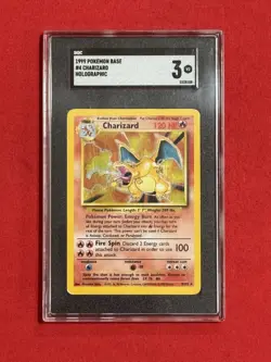 🔥 1999 Pokemon Base Set Charizard - SGC Grade 3 - Mint / Near Mint 🔥 - Image 1