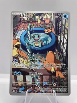 Squirtle 148/142 Illustration Rare Stellar Crown Pokemon NM - Image 1