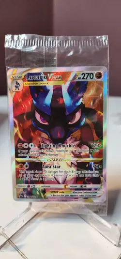 Pokemon TCG *SEALED* Lucario VSTAR SWSH291 Crown Zenith Promo (English) - NM - Image 1