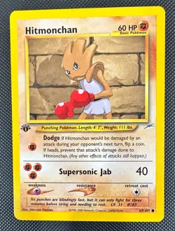 Pokemon 2002 Neo DESTINY 1st Edition HITMONCHAN 69/105 NM - never played - Image 1