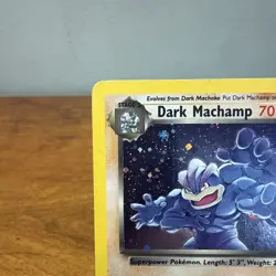Pokemon Dark Machamp 10/82 Holo Team Rocket TCG – Vintage - MP - Image 2