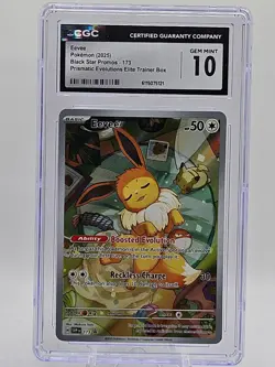 Pokemon Eevee #173 Black Star Promo 2025 Prismatic Evolutions CGC 10 Gem Mint - Image 1
