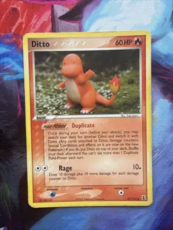 Ditto Charmander 37/113 Delta Species Regular MP + Vintage 2005 Pokemon TCG - Image 1