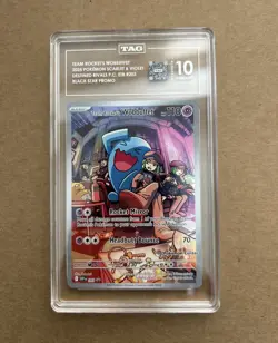 Pokemon TCG Destined Rivals Team Rocket's Wobbuffet 203 Pokemon Center TAG 10 - Image 1
