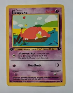 Pokemon - Slowpoke - Team Rocket 67/82 1st Edition - Common - LP - Image 1