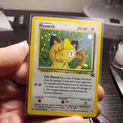 Pokemon TCG Meowth 10 Promo Holo Rare Black Star Promo GameBoy Color Promo WOTC - Image 1