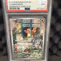 2023 POKEMON OBSIDIAN FLAMES SVP EN-SV BLACK STAR PROMO # 044 CHARMANDER PSA 9 - Image 2