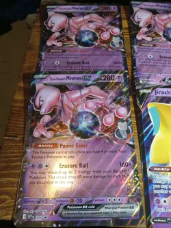 Pokemon TCG Holo Jumbo Card Lot With 2 Pokemon Notepads . - Image 2