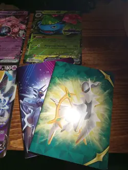 Pokemon TCG Holo Jumbo Card Lot With 2 Pokemon Notepads . - Image 4