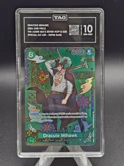 2026 One Piece OP14 The Azure Sea's Seven Dracule Mihawk SP TAG 10 - Image 1