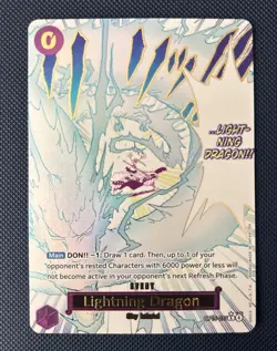 One Piece TCG English OP15-077 Lightning Dragon Event Alt Art Parallel - Image 1