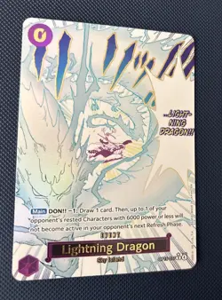One Piece TCG English OP15-077 Lightning Dragon Event Alt Art Parallel - Image 3