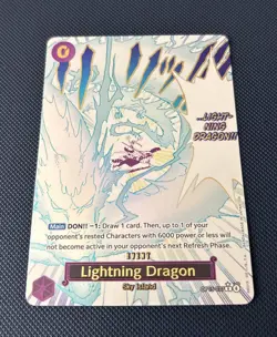 One Piece TCG English OP15-077 Lightning Dragon Event Alt Art Parallel - Image 4