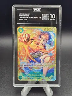2025 One Piece OP13 Carrying On His Will Monkey D Luffy SEC TAG 10 - Image 1