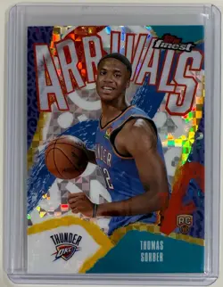 2025-26 Topps Finest Thomas Sorber Arrivals RC X-Fractor Rookie #A-15 Thunder - Image 1
