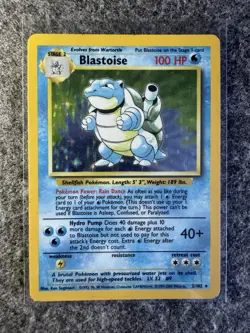 Pokemon Card - Blastoise Holo 4th Print 1999-2000 WOTC 2/102 Base Set - Image 1