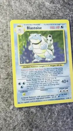 Pokemon Card - Blastoise Holo 4th Print 1999-2000 WOTC 2/102 Base Set - Image 2