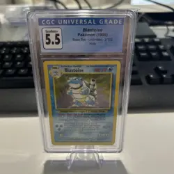 Blastoise 1999 Pokemon Base Set Unlimited Holo Rare 2/102 WOTC Card CGC 5.5 - Image 1