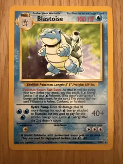 Pokemon Blastoise 2/102 Base Set Holo Rare WOTC 1999 – Excellent Condition - Image 1