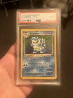 Pokemon PSA 4 Blastoise Base Set Unlimited Holo 2/102 Original 1999 - Image 1