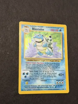1999 Pokemon Blastoise Holo 2/102 Base Set Unlimited WOTC English LP/MP - Image 2