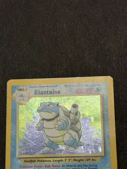 1999 Pokemon Blastoise Holo 2/102 Base Set Unlimited WOTC English LP/MP - Image 3