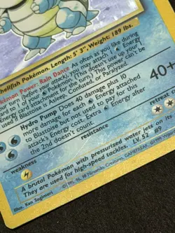 1999 Pokemon Blastoise Holo 2/102 Base Set Unlimited WOTC English LP/MP - Image 4
