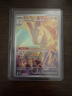 Pokemon TCG Rapidash Destined Rivals Illustration Rare Card 189/182 - Image 1